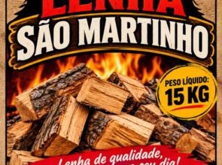 Lenha Ensacada 15kg para Churrasco