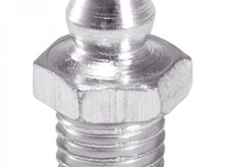 Graxieira Reta 1/2" - Aço Zincado, Rosca Unificada