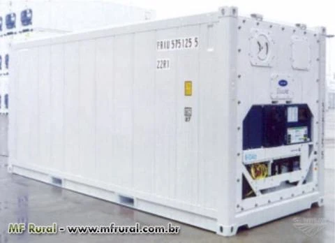 Container frigorífico refrigerado com capacidade de até 50 ton -  Container atinge até -30ºC