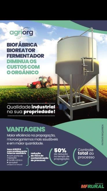 Biofabrica AgriOrg 1400lts - propagação de microrganismos