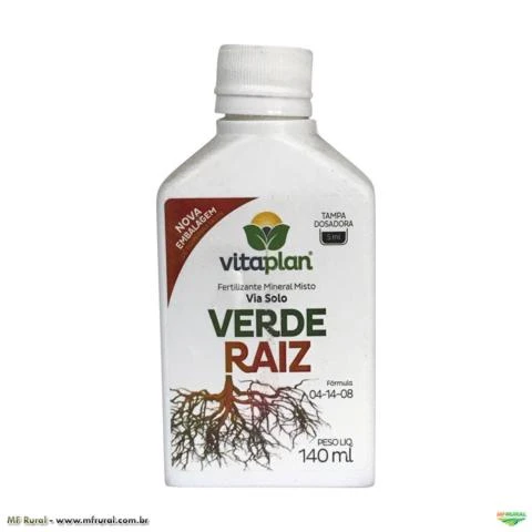 Fertilizante Verde Raiz Concentrado 140ml Vitaplan