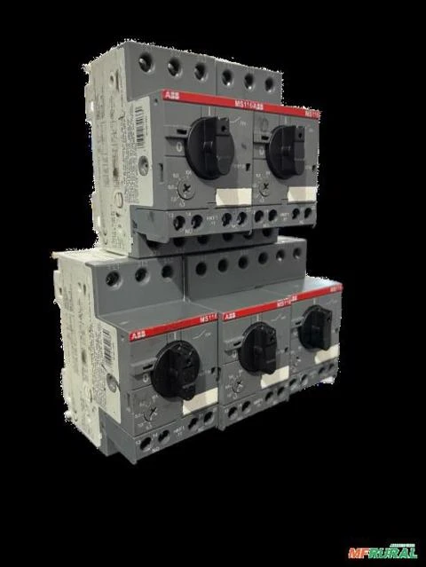 Kit 5 Disjuntor Motor 6,3 a 10A MS116 C/Contato NA+NF ABB C8088