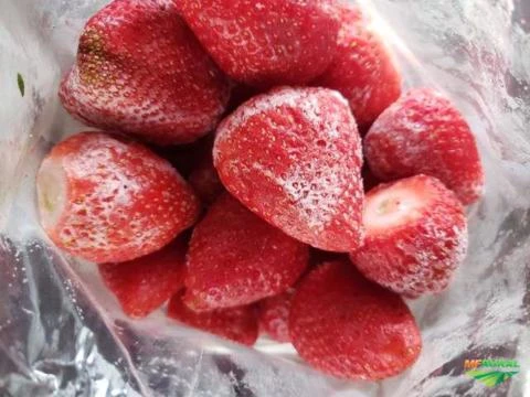 Frutas congeladas em cubos