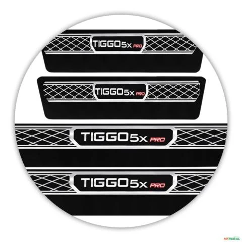 Jogo de Soleira Premium Tiggo 5x Pro 2019 a 2023 Elegance 4 Portas