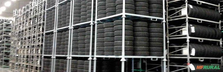 Rack metálico para armazenagem de pneus