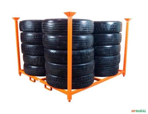 Rack metálico para armazenagem de pneus