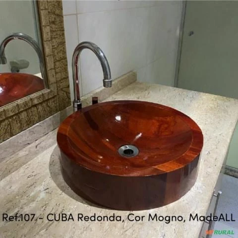 Cuba de Madeira p Lavabo, Banheiro.
