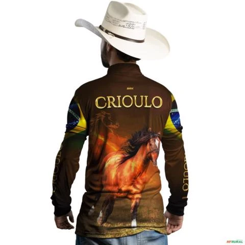 Camisa Agro BRK Crioulo com Proteção Solar UV  50+ -  Gênero: Masculino Tamanho: PP