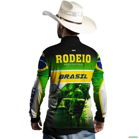Camisa Agro Brk Rodeio Brasil 02 com Proteção Solar UV  50+ -  Gênero: Masculino Tamanho: PP