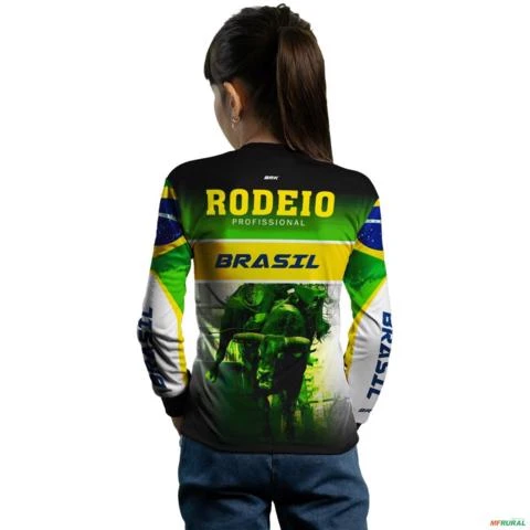 Camisa Agro Brk Rodeio Brasil 02 com Proteção Solar UV  50+ -  Gênero: Infantil Tamanho: Infantil P