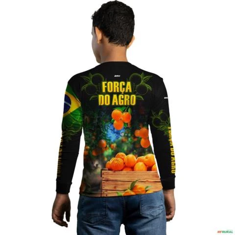 Camisa Agro Brk Cultivo Frutas Produtor de Laranja com Proteção UV  50+ -  Gênero: Infantil Tamanho: Infantil P