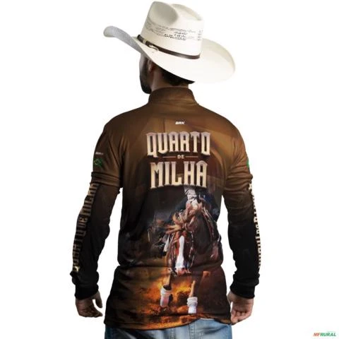 Camisa Country Brk Quarto de Milha com Uv50 -  Gênero: Masculino Tamanho: G