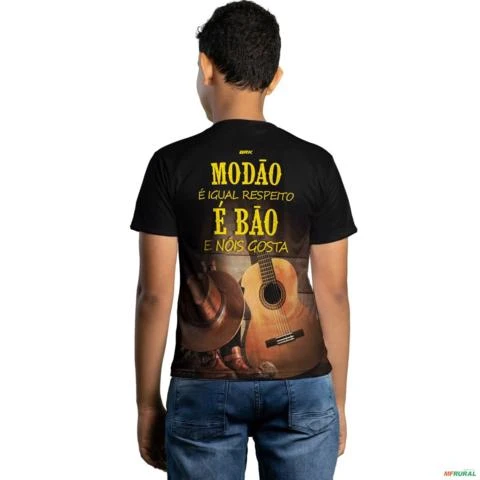 Camiseta Agro Brk Modão é Bão com Uv50 -  Gênero: Infantil Tamanho: Infantil PP