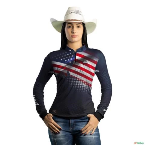 Camisa Agro Brk  Estados Unidos com Uv50 -  Tamanho: Infantil G