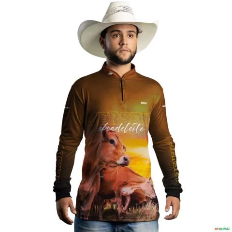 Camisa BRK Agro Vaca Jersey com Proteção Solar UV 50+ -  Gênero: Masculino Tamanho: PP