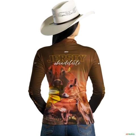 Camisa BRK Agro Vaca Jersey com Proteção Solar UV 50+ -  Gênero: Feminino Tamanho: Baby Look PP