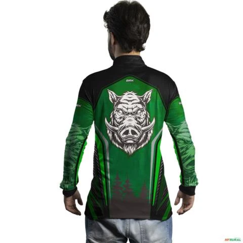 Camisa de Caça Brk Javali Verde com Uv50 -  Gênero: Masculino Tamanho: GG