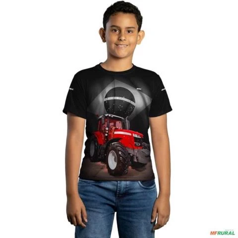 Camiseta Agro Brk Trator Ferguson Brasil com Uv50 -  Gênero: Infantil Tamanho: Infantil P