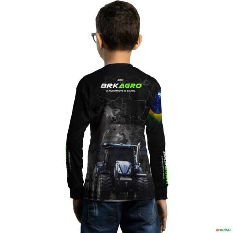 Camisa Agro BRK O Agro Move o Brasil com UV50+ -  Gênero: Infantil Tamanho: Infantil P