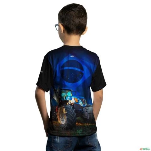 Camiseta Agro Brk Trator Holland com Uv50 -  Gênero: Infantil Tamanho: Infantil PP