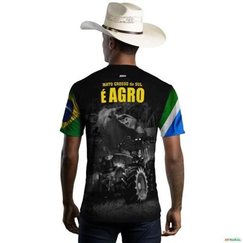 Camiseta Agro Brk Mato Grosso do Sul é Agro com Uv50 -  Tamanho: G