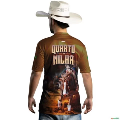 Camiseta Agro Brk Quarto de Milha com Uv50 -  Gênero: Masculino Tamanho: P