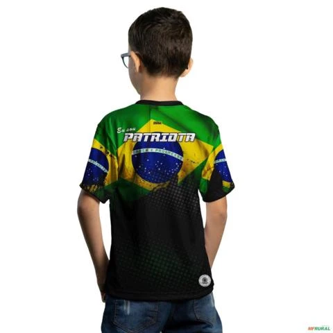 Camiseta Agro BRK Brasil Acima de Tudo com UV50 + -  Tamanho: Infantil GG
