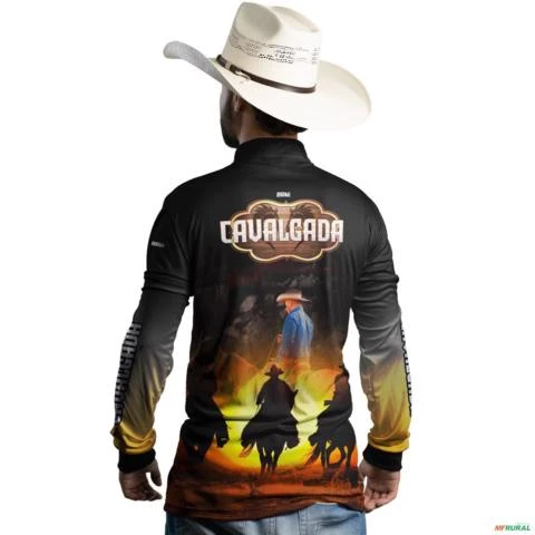 Camisa Country BRK Cowboys na Cavalgada com UV50 + -  Gênero: Masculino Tamanho: XG