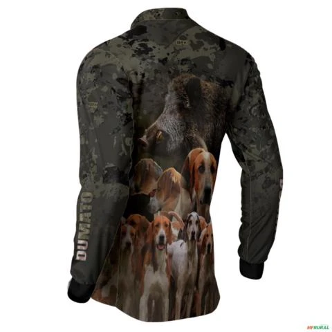 Camisa de Caça BRK DuMato Javali FoxHound Camo Preto com UV50 + -  Gênero: Masculino Tamanho: P