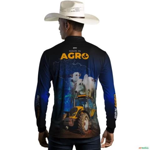 Camisa Agro BRK Made in Agro Pecuária com UV50 + -  Gênero: Masculino Tamanho: P