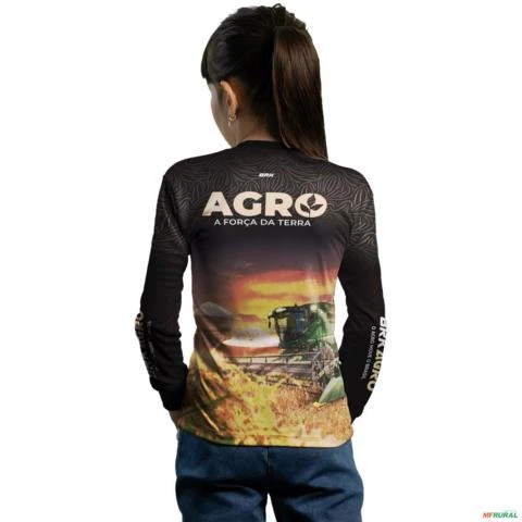Camisa Agro BRK Plantação de Arroz com UV50 + -  Gênero: Infantil Tamanho: Infantil GG