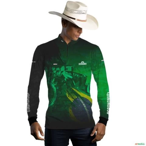 Camisa Agro BRK Verde Símbolo Agronomia com UV50 + -  Gênero: Masculino Tamanho: G