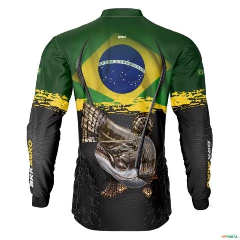 Camisa Agro BRK Traíra Brasil com UV50 + -  Gênero: Masculino Tamanho: G