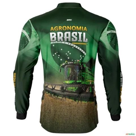 Camisa Agro BRK Agronomia Brasil com Proteção UV50+ -  Gênero: Masculino Tamanho: PP