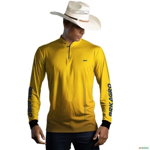 Camisa Agro Básica BRK NH Clean Amarela com UV50 + -  Gênero: Masculino Tamanho: M
