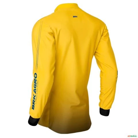 Camisa Agro Básica BRK NH Clean Amarela com UV50 + -  Gênero: Masculino Tamanho: G1