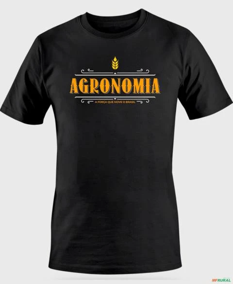 Camiseta Agro Brk Agronomia Algodão Egípcio -  Cor: Preto Tamanho: PP
