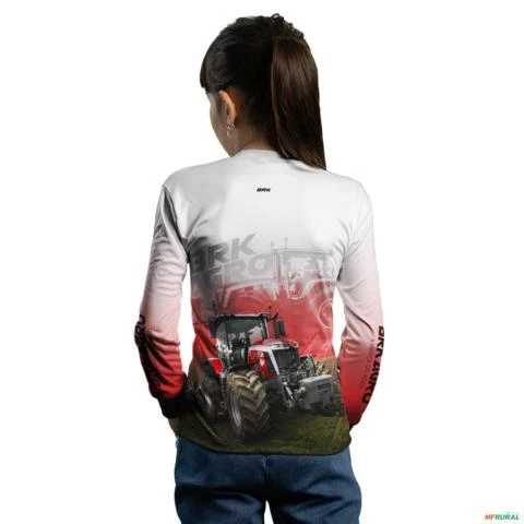 Camisa Agro BRK Trator Vermelho com UV50 + -  Gênero: Infantil Tamanho: Infantil P