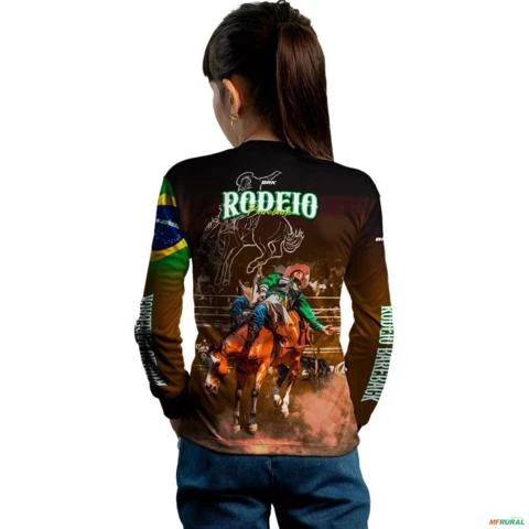 Camisa Agro BRK Rodeio Bareback Com UV50+ -  Gênero: Infantil Tamanho: Infantil PP
