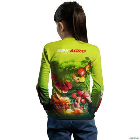 Camisa Agro BRK Cultivo Frutas Produtor de Maçã com UV50+ -  Gênero: Infantil Tamanho: Infantil G2