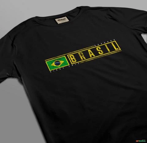 Camiseta Agro Brk Bandeira do Brasil Algodão Egípcio -  Tamanho: PP