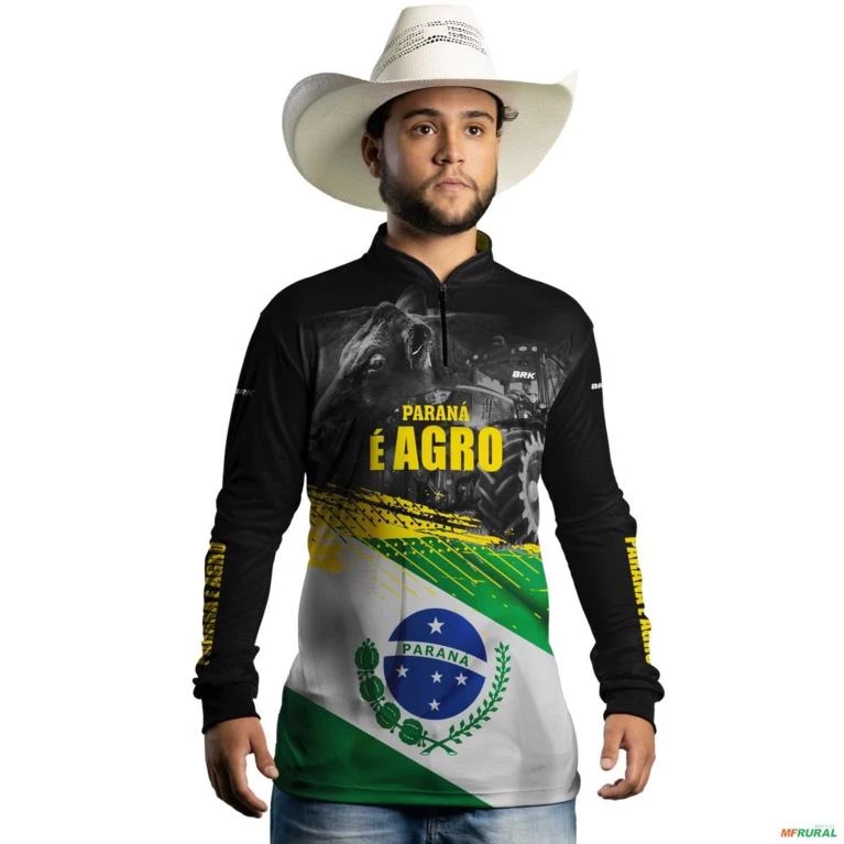 Camisa Agro BRK Paraná é Agro com UV50 + -  Gênero: Masculino Tamanho: XG