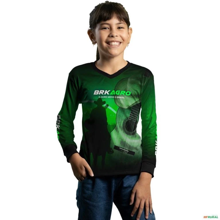 Camisa Country BRK Violeiro com UV50 + -  Gênero: Infantil Tamanho: Infantil XXG