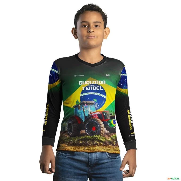 Camisa Agro BRK Jacques Delaflora com Proteção UV50+ -  Gênero: Infantil Tamanho: Infantil P