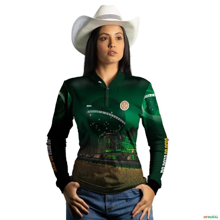 Camisa Agro BRK Agronomia Brasil com Proteção UV50+ -  Gênero: Feminino Tamanho: Baby Look P