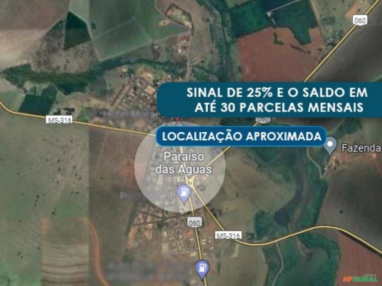 Parte Ideal (50%) de Área 1.950 m² (área construída) e 10.000 m² de terreno - Paraíso das Águas - MS