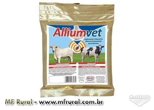 ALLIUM-VET / Suplemento Vitamínico Mineral para Bovinos P/ combate a mosca do chifre e carrapato.