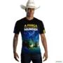 Camiseta A Força que Alimenta o Mundo com Proteção Solar UV  50+ -  Gênero: Masculino Tamanho: GG