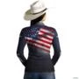 Camisa Agro Brk  Estados Unidos com Uv50 -  Tamanho: Baby Look M