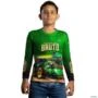 Camisa Agro BRK Verde Sistema é Bruto com UV50 + -  Gênero: Infantil Tamanho: Infantil P